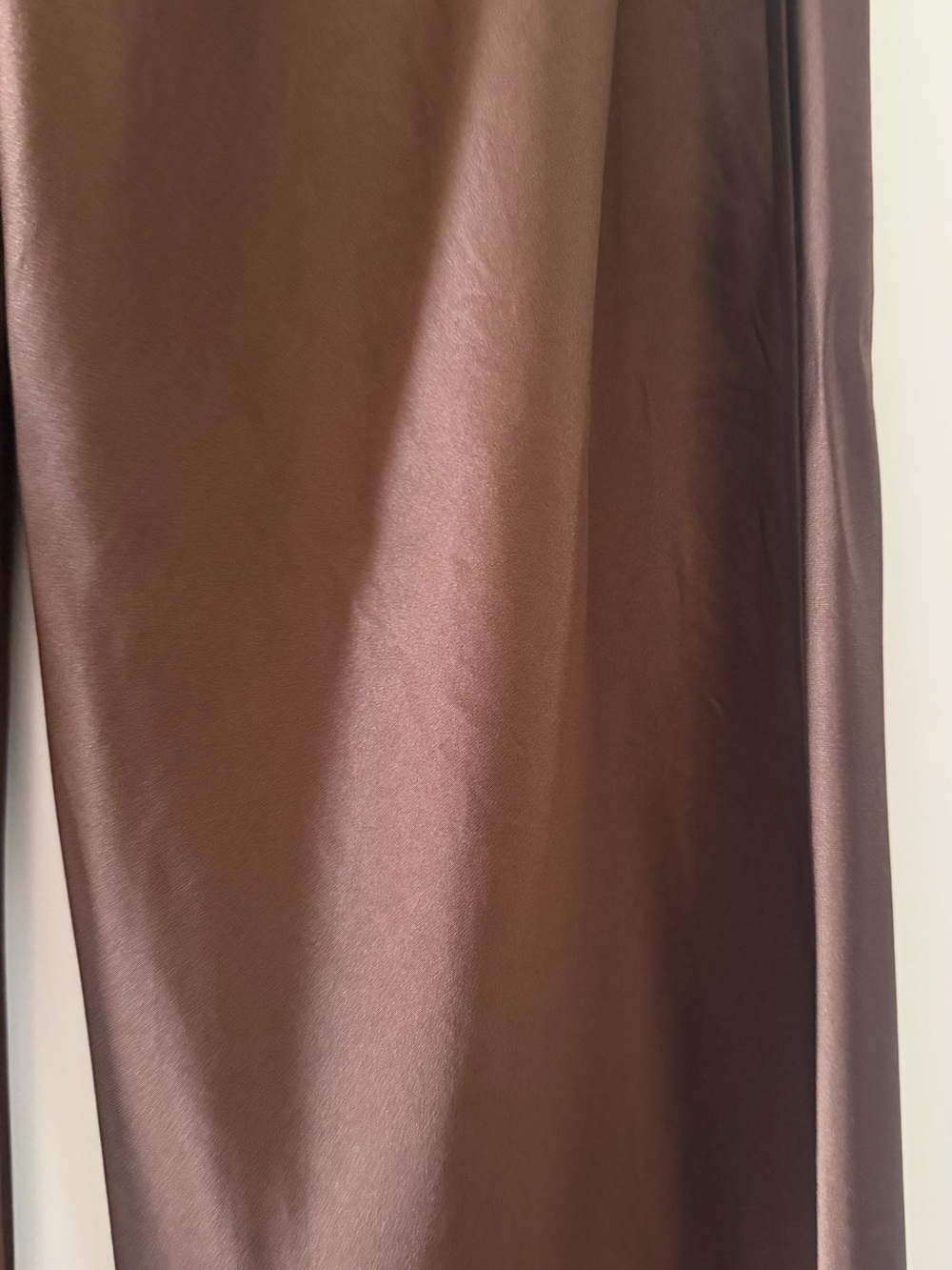 Reformation Brown Satin Wide-Leg Trousers - Picture 2 of 5